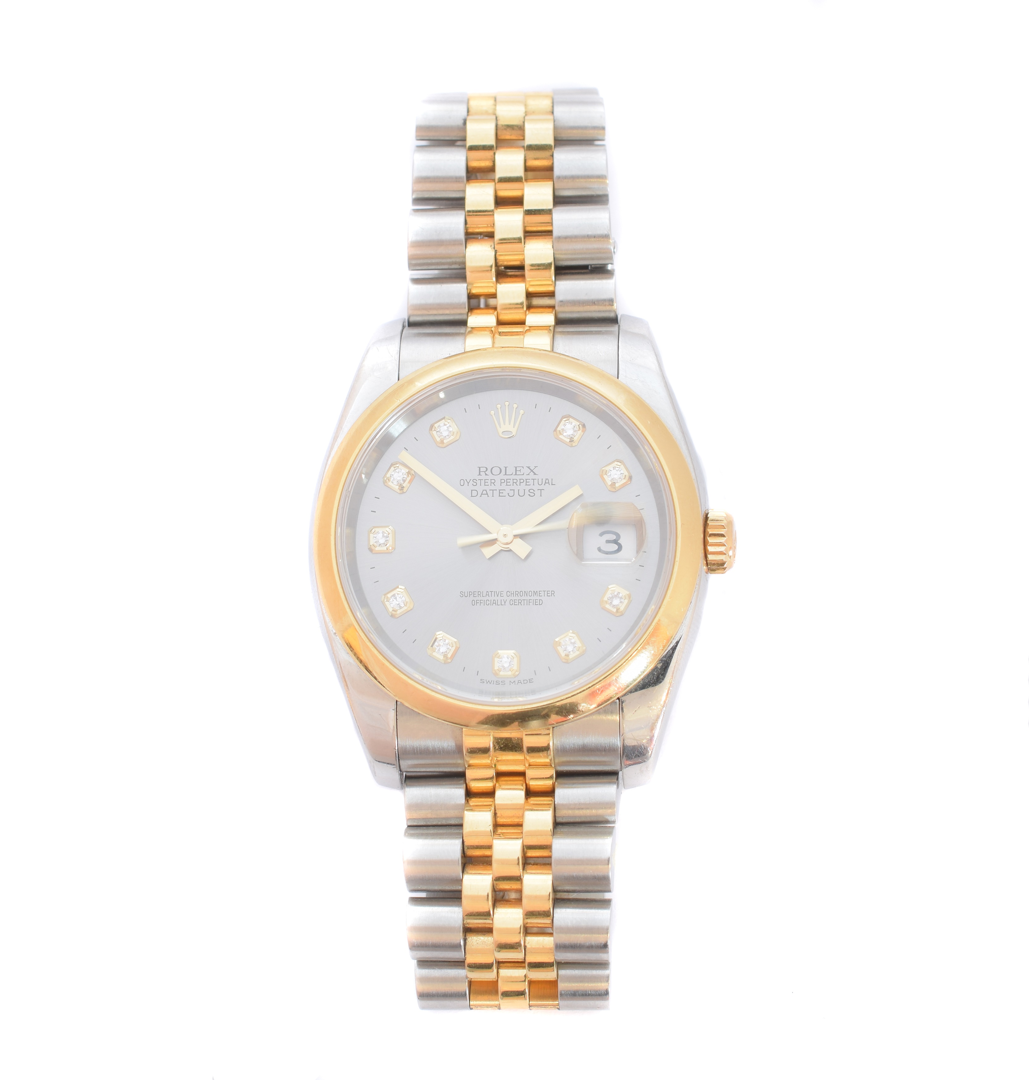Rolex DateJust Steel and Gold Wristwatch