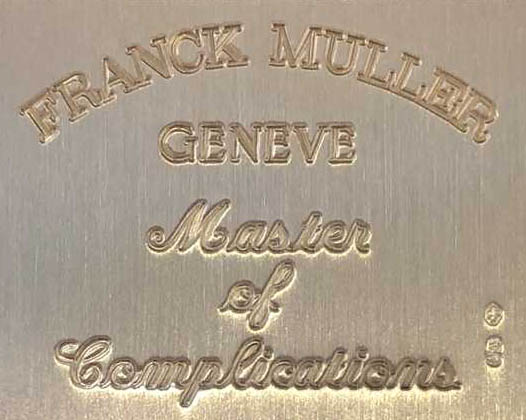 Franck Muller master of complications case back
