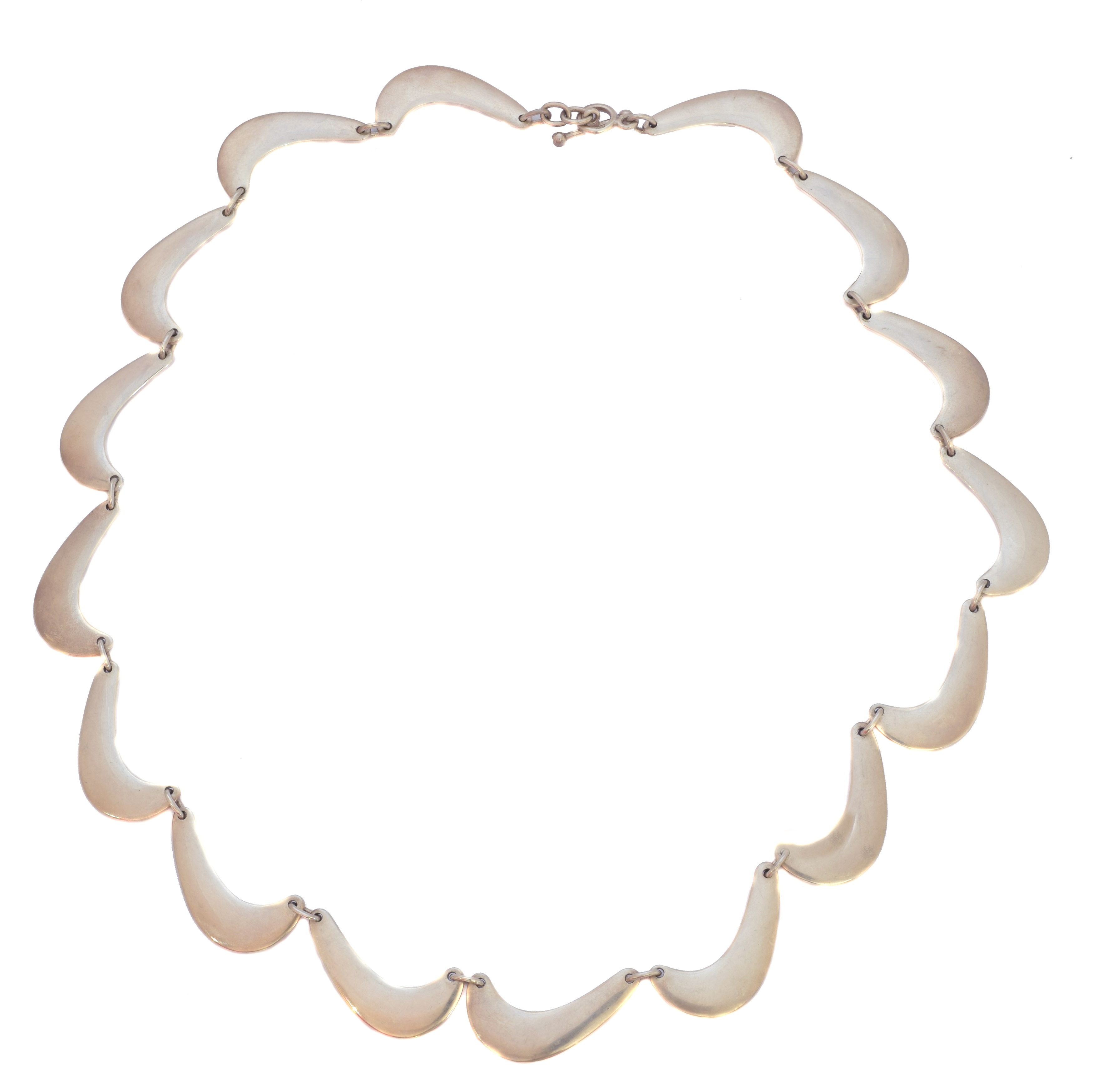 A Georg Jensen 'Boomerang' necklace, no. 276, designed by Nanna Ditzel for Georg Jensen