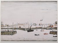Lot 528 - After L.S. Lowry, "The Harbour", signed limited edition print.