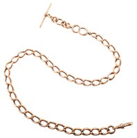 Lot 56 - 9ct rose gold watch chain