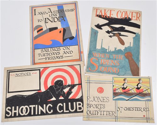 441 - W.S. Woodman, assortment of advertising artworks (4).