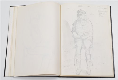 Lot 290 - Gordon Radford, Sketchbook of mainly figure studies, pencil.