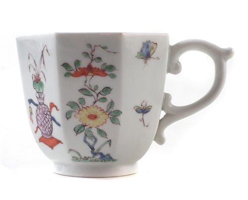Lot 209 - Worcester octagonal coffee cup circa 1753-55