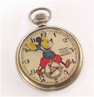 Lot 21 - Mickey Mouse Ingersoll pocket watch