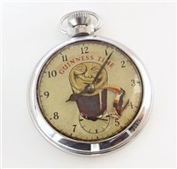 Lot 26 - "Guinness Time" chrome pocket watch