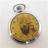 Lot 27 - "Guinness Time" chrome pocket watch