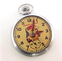 Lot 29 - "Guinness is Good For You" chrome pocket watch.