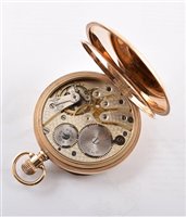 Lot 54 - Rolex 9ct gold small pocket watch marked to dial 'Pidduck Hanley'