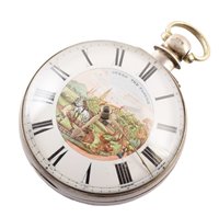 Lot 42 - Silver pair case pocket watch