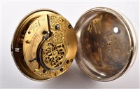 Lot 42 - Silver pair case pocket watch