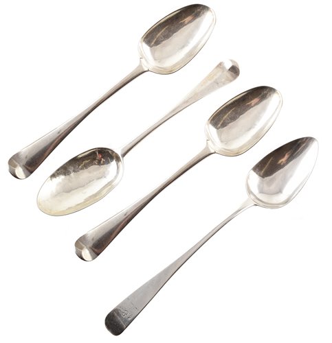 Lot 9 - 3 Georgian Irish silver table spoons