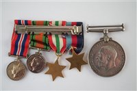 Lot 316 - Single medal and dress set of medals