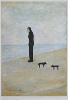 Lot 194 - After L.S. Lowry, "Man looking out to Sea", limited edition print.