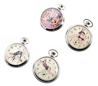 Lot 4 - Three Esquire pin-up girl watches and one other automaton watch