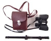 Lot 105 - Winchester 5x Rifle sight telescope also a pair of Zeiss 8x30W Jenoptem binoculars with case