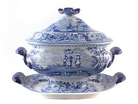 Lot 43 - Bathwell & Goodfellow rural scenery pattern tureen and stand