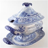 Lot 43 - Bathwell & Goodfellow rural scenery pattern tureen and stand