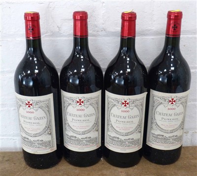 Lot 13 - 4 Magnum Bottles Chateau Gazin Grand vin de Pomerol 2000 (all i/n)