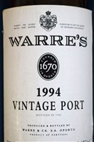 Lot 111 - Warre's Port, 1994, 4 bottles.