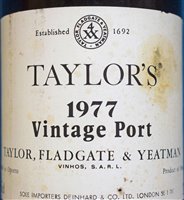Lot 139 - Taylor's Port, 1977, 3 bottles and one bottle of Warre's Vintage Port. (4)