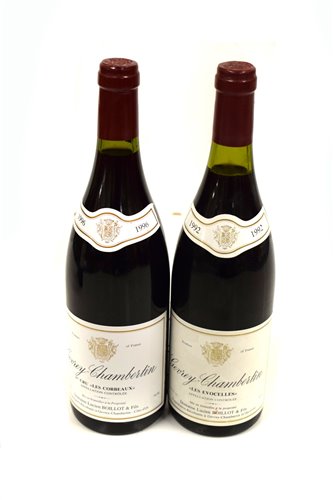 Lot 24 - 10 Bottles Gevrey Chambertin 1er Cru “ Les Corbeaux” Domaine Lucien Boillot 1996 and 1992