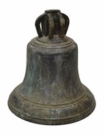 Lot 327 - A 19th century cast brass bell, possibly a church wall bell.