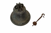 Lot 327 - A 19th century cast brass bell, possibly a church wall bell.