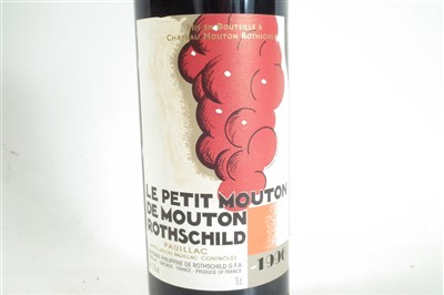Lot 103 - Le Petit Mouton de Mouton Rothschild, 1996, 1 bottle.