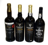 Lot 96 - Ramos Pinto Collector Port, 2 bottles, Tio Nico sherry cream and Dow’s 1983 Vintage Port. (4).