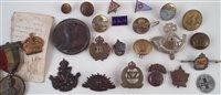 Lot 301 - Collection of militaria including a Silk escape map.