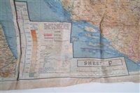 Lot 301 - Collection of militaria including a Silk escape map.
