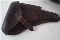 Lot 235 - Luger holster and a Sam Browne holster