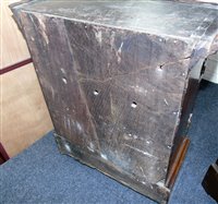 Lot 346 - George III oak spice cabinet.