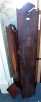 Lot 385 - Mid 19th century mahogany wall hanging razor leather strop.