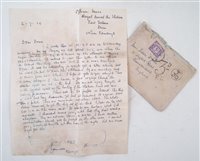 Lot 341 - RAF R34 Airship First Atlantic Airship Double Crossing letter and photographs