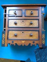 Lot 368 - Mid 19th century North Wales apprentice chest.