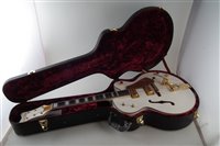 Lot 110 - Gretsch 125 year White Falcon guitar with case