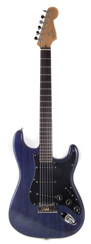 115 - Fender Bad Boy blue stratocaster guitar with case