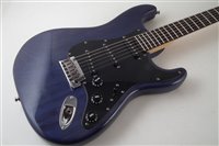 Lot 115 - Fender Bad Boy blue stratocaster guitar with case