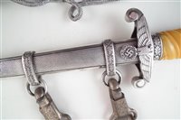 Lot 217 - German Third Reich dagger, straps, portepee hanging knot in case