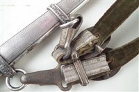 Lot 217 - German Third Reich dagger, straps, portepee hanging knot in case