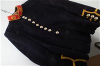 Lot 237 - Royal Marines Bandsman's tunic, two pith helmets Army overcoat and two pairs of trousers.