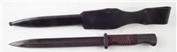 Lot 221 - German WW2 Waffenamt stamped Mauser K98 bayonet, scabbard and frog
