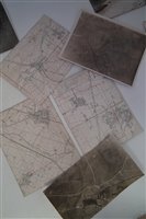 Lot 340 - Collection of WW1 aerial photos, construction photos and maps