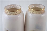 Lot 99 - Pair of Royal Worcester vases by Harry Stinton