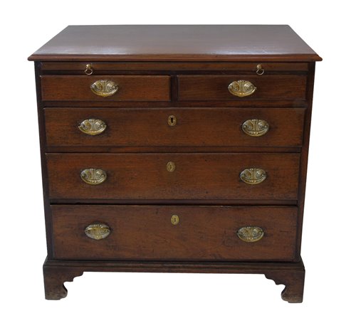 Lot 371 - George III mahogany chest of drawers.