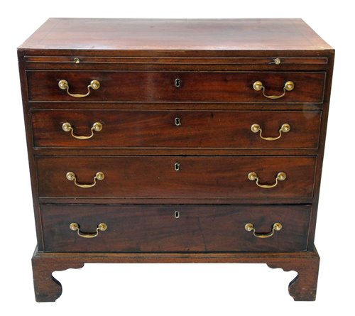 Lot 373 - George III mahogany chest of drawers.
