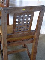Lot 359 - Four Mouseman dining chairs