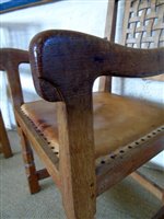 Lot 359 - Four Mouseman dining chairs